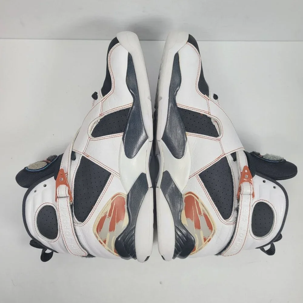 Air Jordan 8 Retro LS 2007 Men's White Black Toes Shoes 317258 104 US Size 11 - Picture 6 of 8